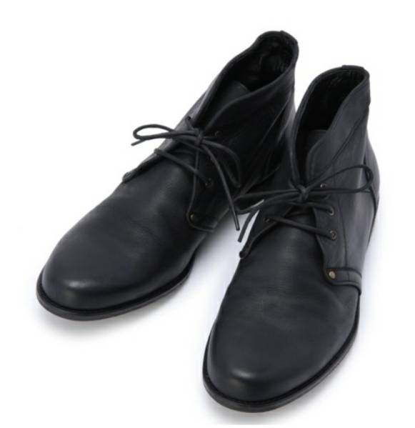 新品 BOYCOTT ボイコット レザーブーツ 牛革 25㎝ 黒 メンズ ☆