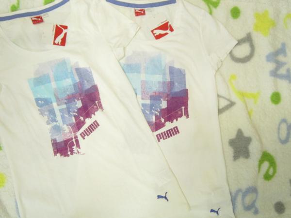 (1●1C)新品プーマ女性スポーツ半袖ロゴTシャツ2PS(US/△838 m4x_1