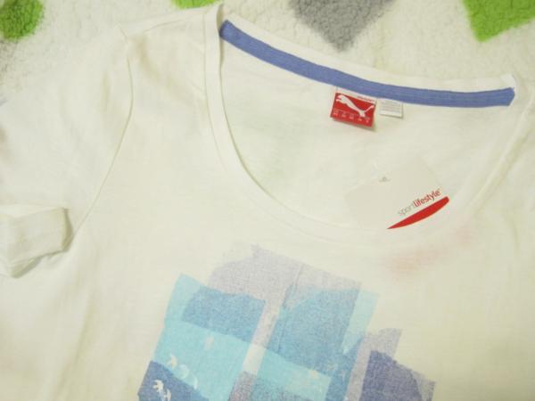 (1●1C)新品プーマ女性スポーツ半袖ロゴTシャツ2PS(US/△838 m4x_4
