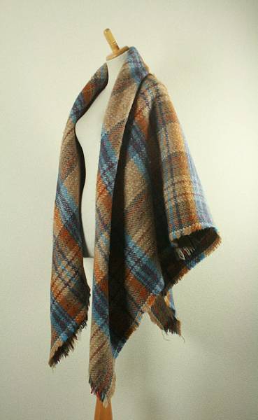 AJ56◆英国製！ユナイテッドアローズ ツイード大判ショール