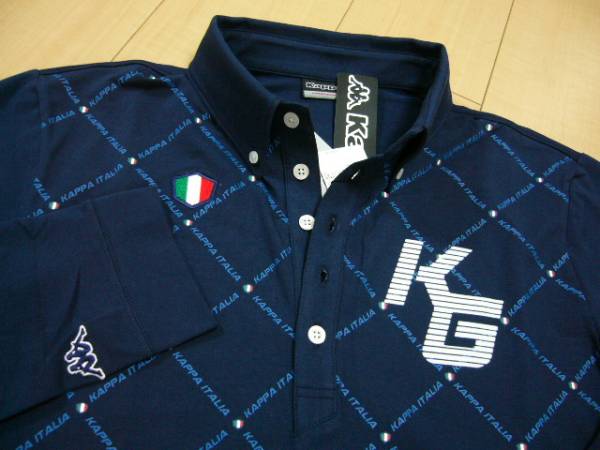 新作！秋冬◆Kappa GOLF 長袖ボタンダウン/NV/LL ◆KG552LS45