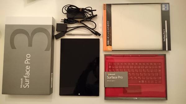 【超美品】Surface Pro 3 Core i5/256GB 8GB 赤 アダプター付_1