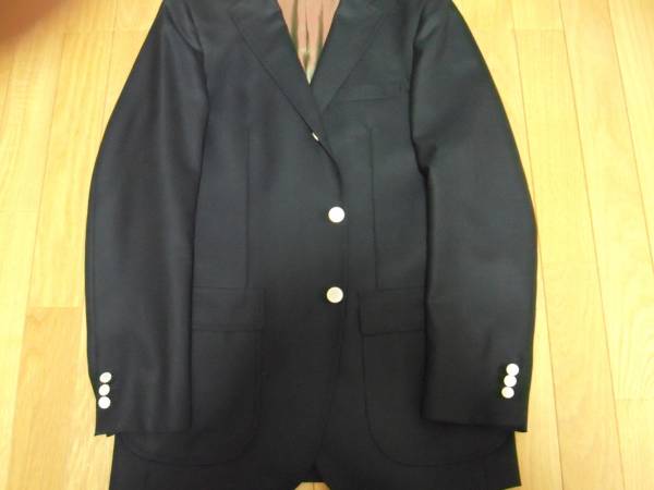 スーツカンパニー　ブリティッシュウール　ネイビーブレザー A7