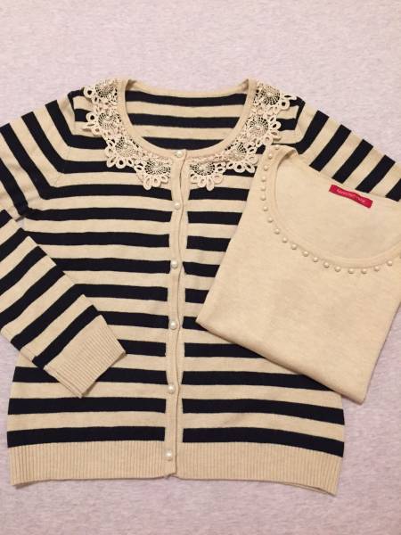 美品アプワイザーリッシェ★ボーダーアンサンブル★ワンピース