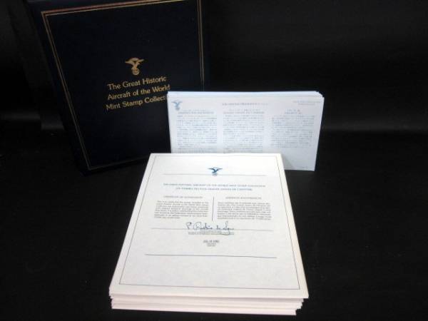 世界の歴史的航空機未使用切手コレ フランクリンミント 108枚♪