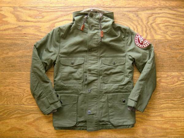 新品ファイブブラザー３wayマウンテンパーカオリーブ(L)