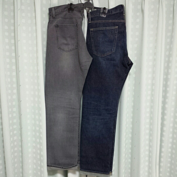 ユニクロ セルビッジ レギュラーフィット ストレートジーンズ2本