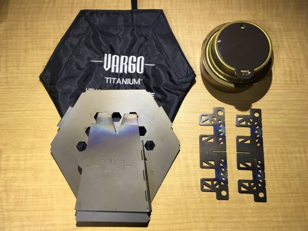 中古VARGOバーゴ ヘキサゴンウッドストーブ チタニウム焚き火台