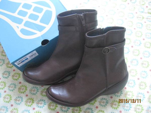 リゲッタ ショートブーツ L 24-24.5 ダークブラウン ファスナー