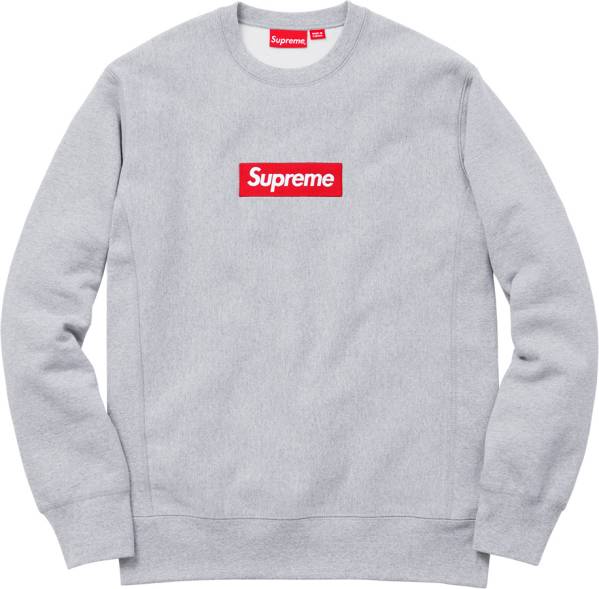 新品正規 Supreme Box Logo Crewneck Heather Grey M 納品書付