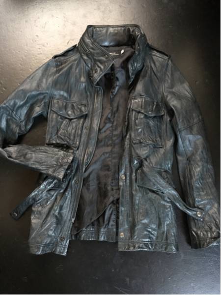 【USED】L7 REAL HIP ハーフレザージャケット: M darkolive