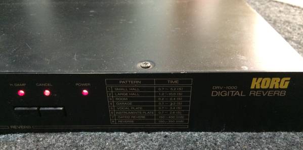 KORG コルグ DRV-1000 DIGITAL REVERB デジタルリバーブ 完動品