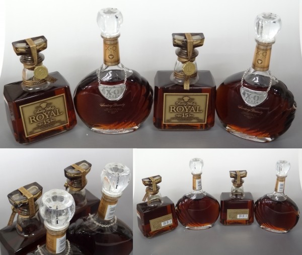 未開栓古酒4本セット サントリーブランデー・ウイスキー2本ずつ 名