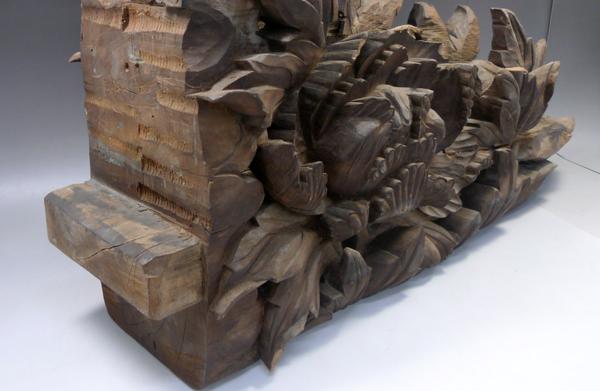 緑屋 古い木彫り彫刻 花彫刻 欄間 置き飾り 幅67 5cm 置物 C 木工 竹工芸 売買されたオークション情報 Yahooの商品情報をアーカイブ公開 オークファン Aucfan Com