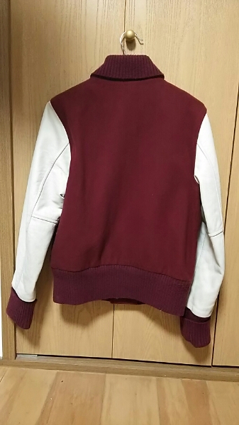 GAP(ギャップ) GAP 袖レザースタジャン ⁄ L⁄スタジャン⁄袖レザー⁄ウール⁄