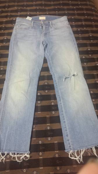 motherマザーデニム　クロップド　ロンハーマンsea