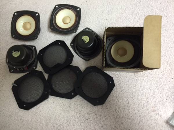 FE87 FOSTEX8cm防磁型ユニット5個&専用ネット4個【ジャンンク】