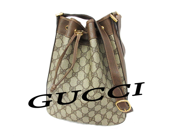 GUCCI オールドグッチ 巾着 ショルダーバッグ GG柄 GUCCI グッチ ショルダーバッグ オールドグッチ/GG柄 巾着型 β グッチ