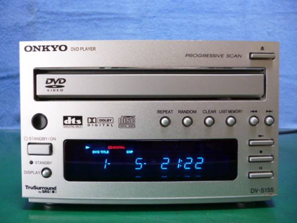 ONKYO DVDプレーヤー＋アンプ 通電確認済 ジャンク ONKYO DVD/CDプレーヤー DV-S155 メンテナンス済み 家電、AV、カメラ