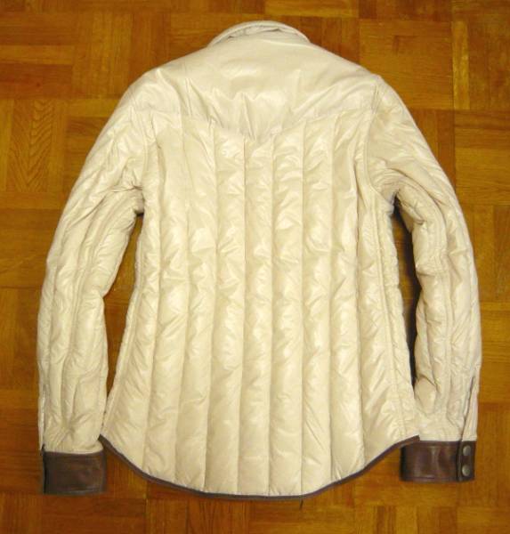 JHONBULLジョンブル★シャツダウンジャケット★袖裾レザー★Ｍ