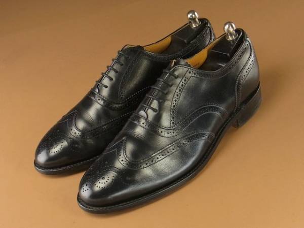 A5801英国製*REGALリーガル*ウイングチップ/フルブローグ/靴/黒