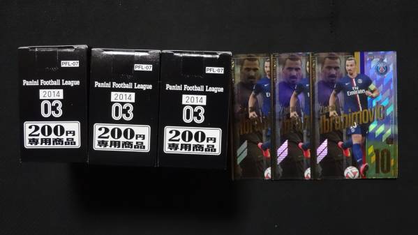 パニーニ PFL07販機版未開封3BOX PFL09LLEイブラヒモビッチ3枚付