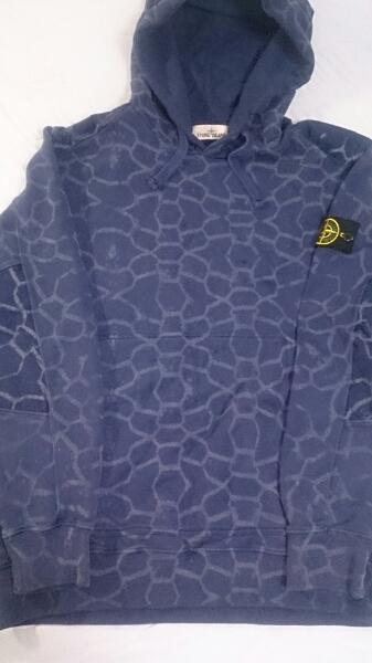 1円 美品☆ストーンアイランド　ジラフ柄　パーカー　ネイビー