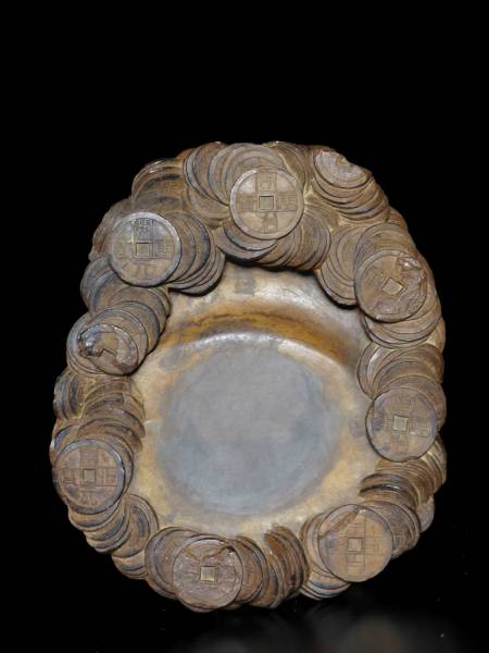 硯④中国 唐物 古代古銭彫刻硯 検/端渓篆刻歙州硯老坑乾隆 サイズ