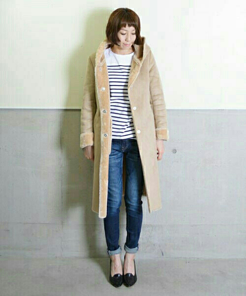 新品タグ付 LUCA フェイク ムートン コート 人気完売