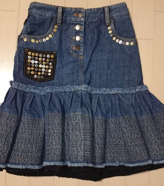 ３回着用　ルイヴィトン　Louis Vuitton　デニムスカート　34