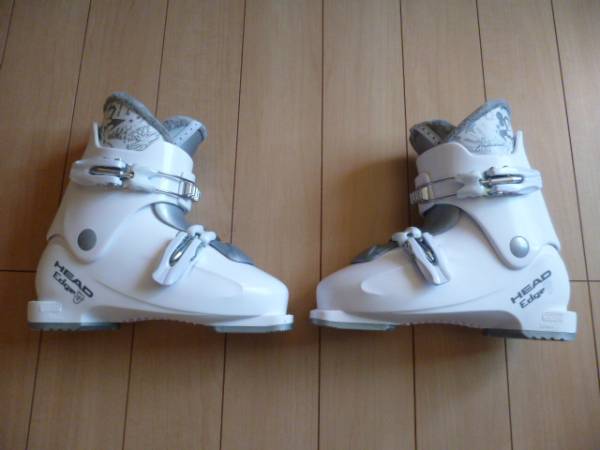 送料無料　HEAD　ジュニア　スキーブーツ　白　22.5cm　中古