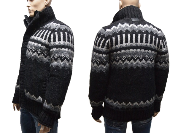 4DGドルガバ新品本物１円 アルパカ混合 ニットダウンブルゾン 48