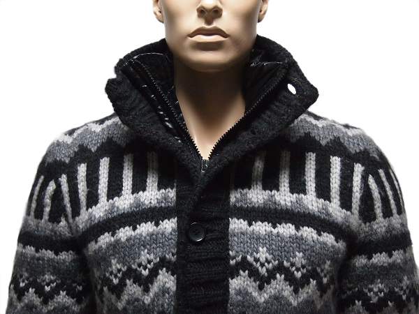 4DGドルガバ新品本物１円 アルパカ混合 ニットダウンブルゾン 48