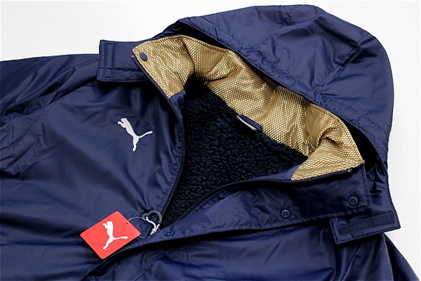 ■PUMA 厚手 中綿 ロング ボアコート 紺[920213-02-M]二