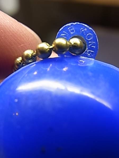 ビンテージスカルドクロ髑髏どくろギミックキーホルダー青