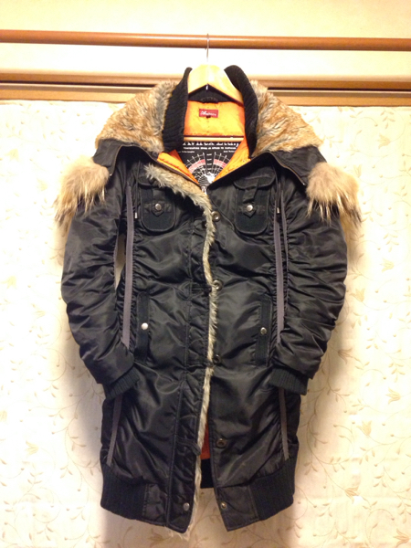 アビレックス MA1ハーフコート ブラック