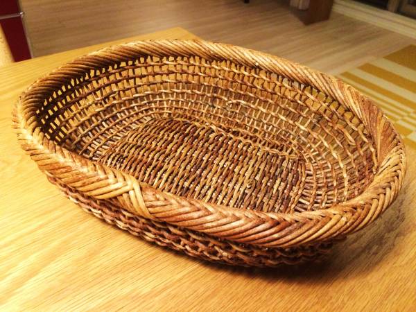 新品 希少 中川原信一 あけびかご 丸平かご 中 民藝 日本民藝館