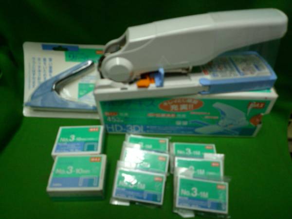 MAX 70枚までホッチキスHD-3DL・リムーバ・針のセット 送510