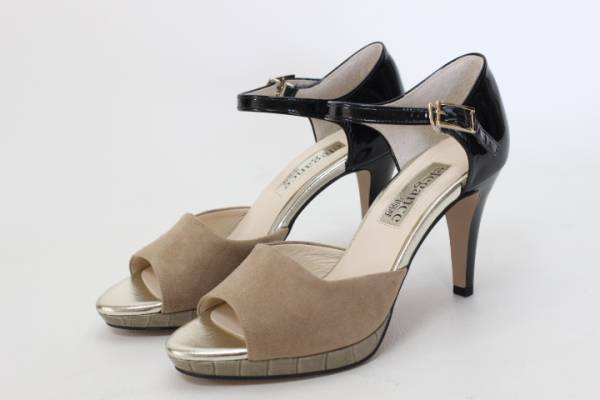 新品♪elegance卑弥呼 本革バイカラーセパレートパンプス/22.5