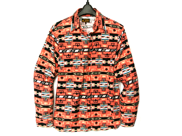 美品 東洋 インディアン ネイティブ柄 プリントネル 長袖/M相当