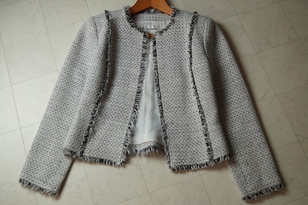 Selection ルネ Rene/ノーカラーツイードジャケット 36 René（ノー