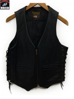 90sバンソンVanson Leathers レザーベスト 38 ブラック 90sバンソンVanson Leathers レザーベスト 38 ブラック VANSON