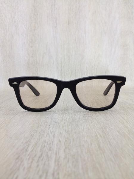 Ray-Ban◆サングラス/BLK/BRW/ウェリントン/レンズ交換/ケース有