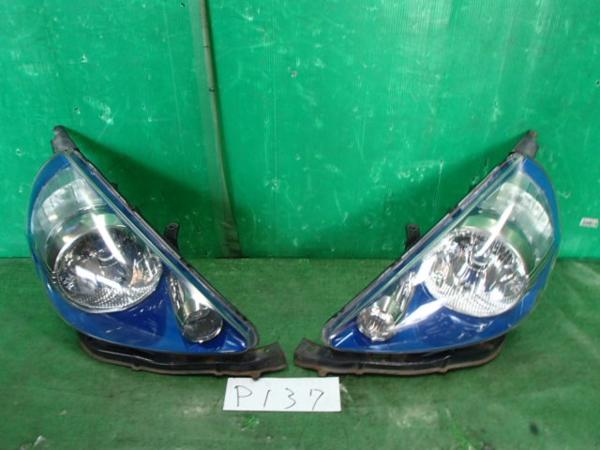 フィット GD系 純正 左右ライト HID 青インナー P137