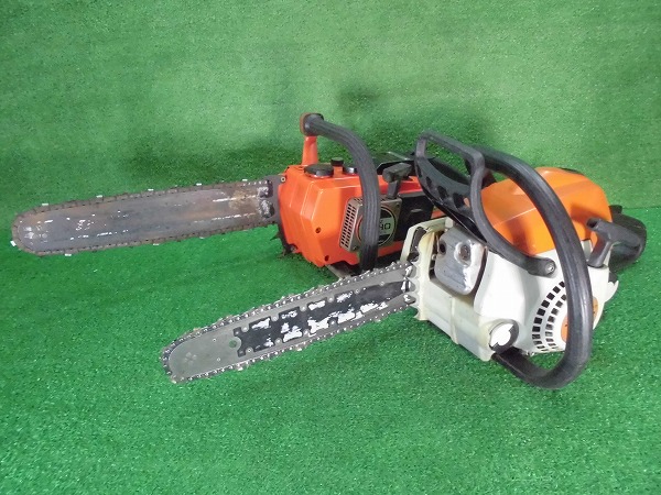 b41ジャンク！＜共立・STIHL＞エンジンチェーンソー2台セット！