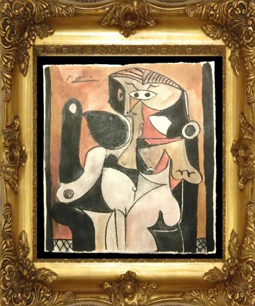 ★パブロ・ピカソ 希少作品　肉筆画　ドローイング(水彩&油彩)