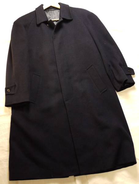 BR876○カシミア100%○Mサイズ濃紺ネイビービジネス対応コート