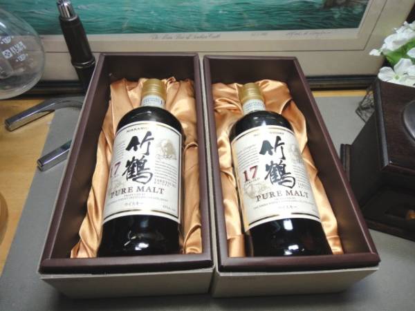 ニッカ ウイスキー 竹鶴 17年ピュアモルト2本セット ギフト箱付 3種