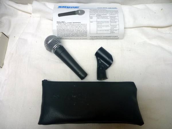 SHURE シュア SM58 ダイナミックマイクロフォン ケース付 綺麗 SHURE