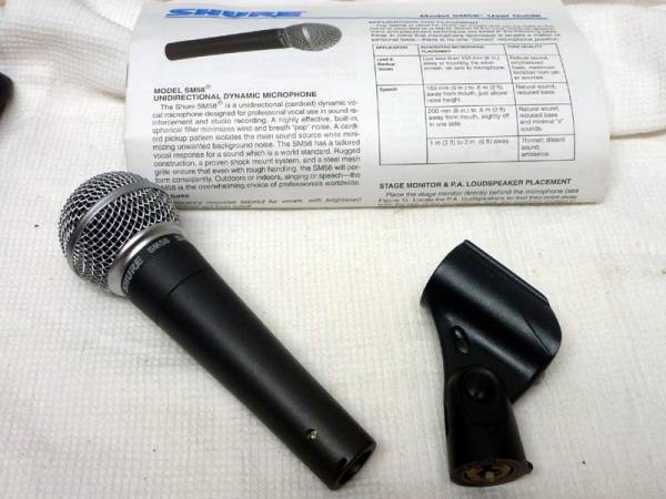 SHURE シュア SM58 ダイナミックマイクロフォン ケース付 綺麗 SHURE